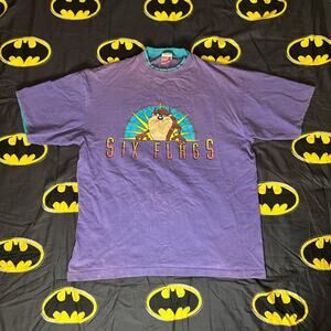 Vintage Retro 1991 Looney Tunes Six Flags Tasmanian Devil T-Shirt